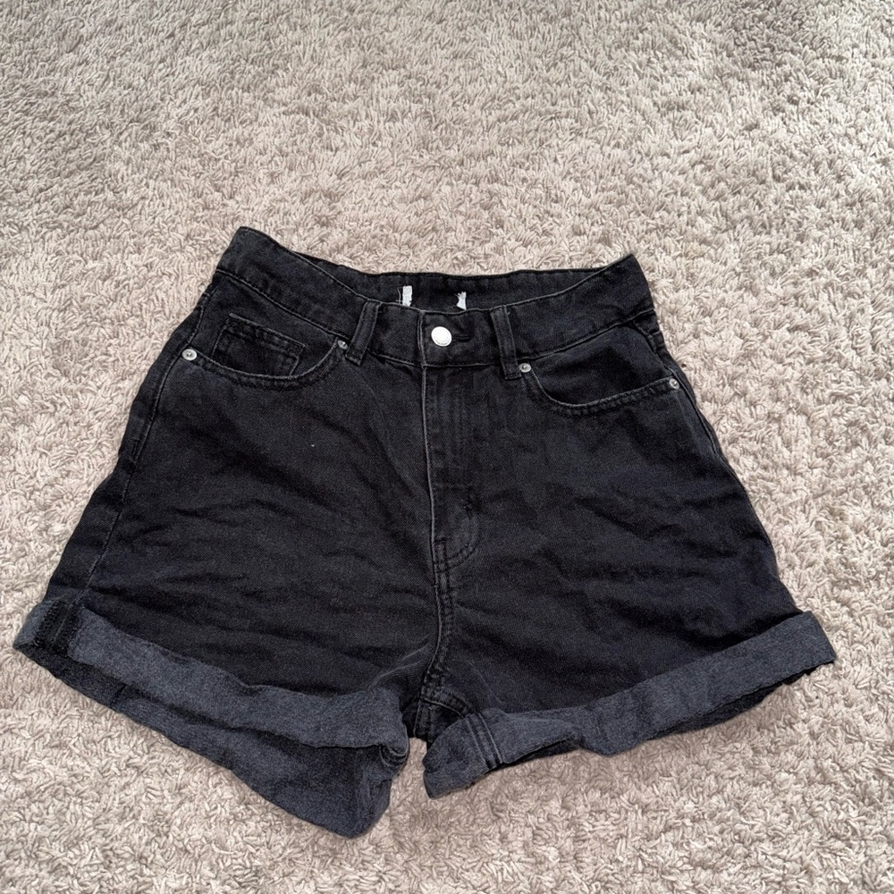 Women's Black Denim Shorts